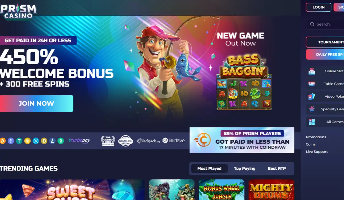 Prism Casino Bonus ohne Einzahlung