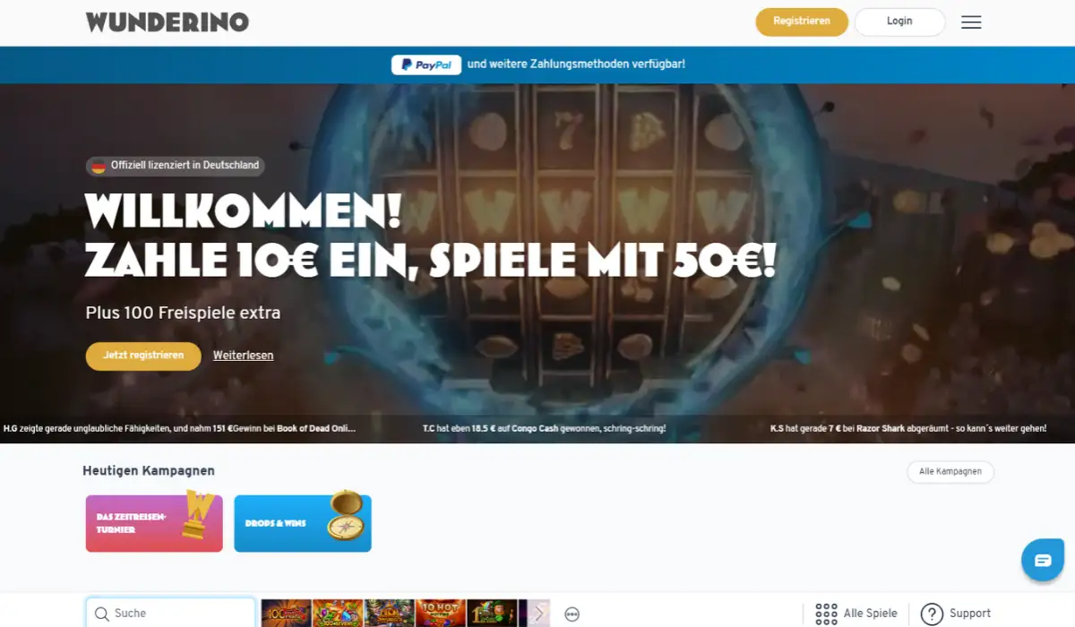 Wunderino casino Deutschland