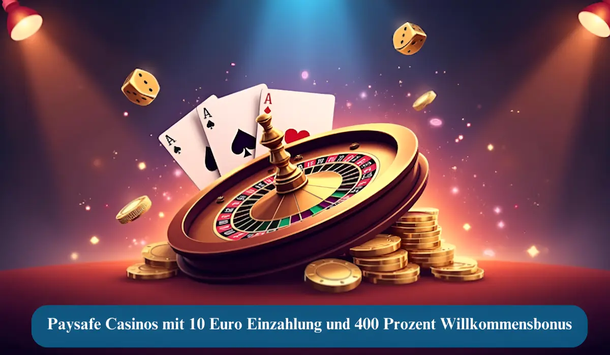 Paysafe Casinos mit 10 € Einzahlung und 400% Bonus