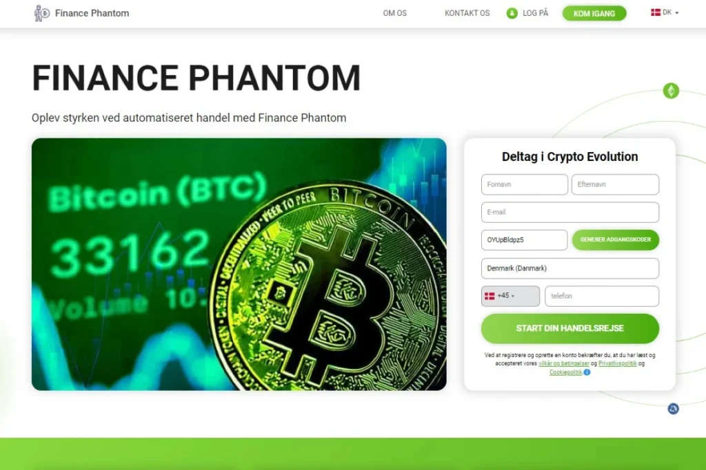 Finance Phantom hjemmeside Officiel