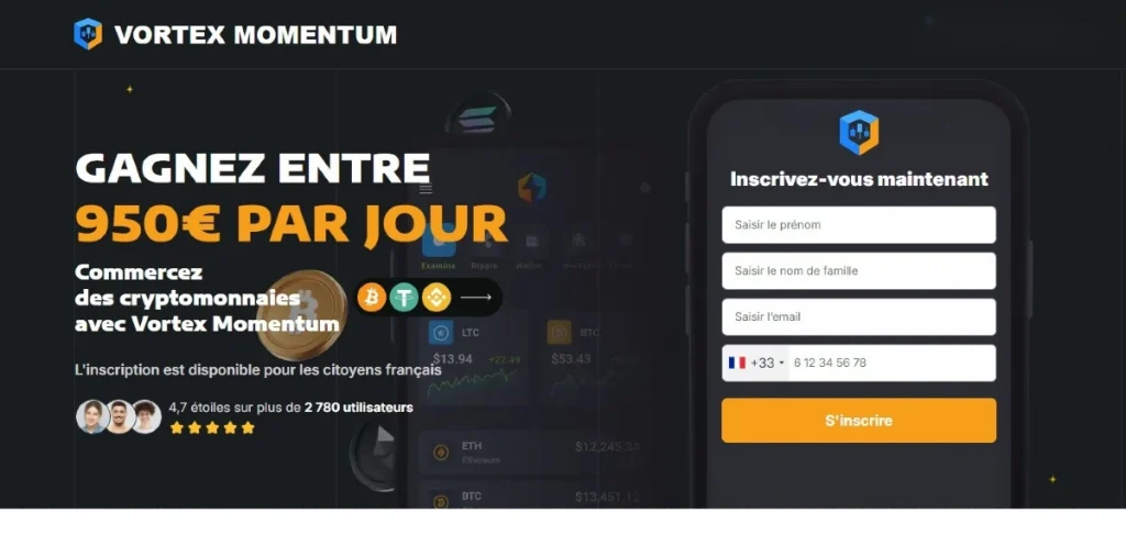 Vortex Momentum site officiel