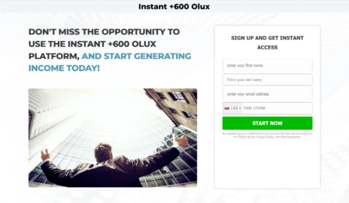 Instant +600 Olux Lancement de la plateforme de négociation