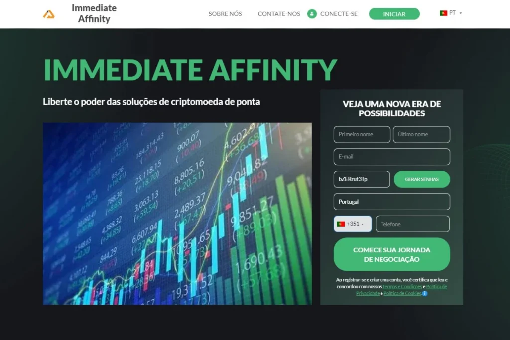 Immediate Affinity Sítio Web oficial