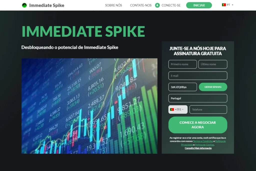 Immediate Spike Sítio Web oficial