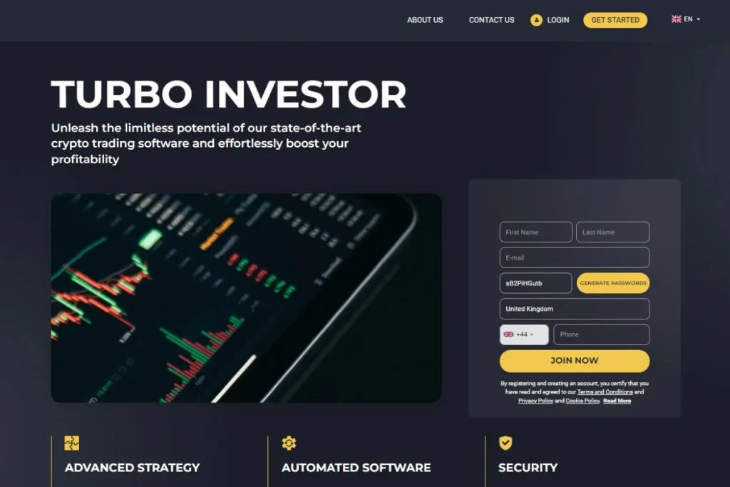 Turbo Investor crypto platform website