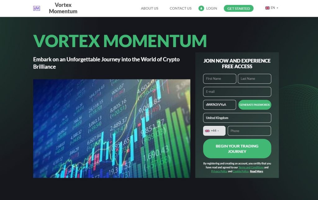 Vortex Momentum website