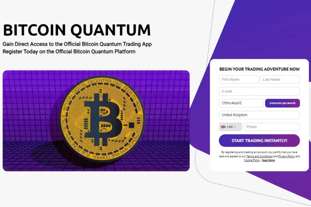 Bitcoin Quantum Crypto Trading Platform website