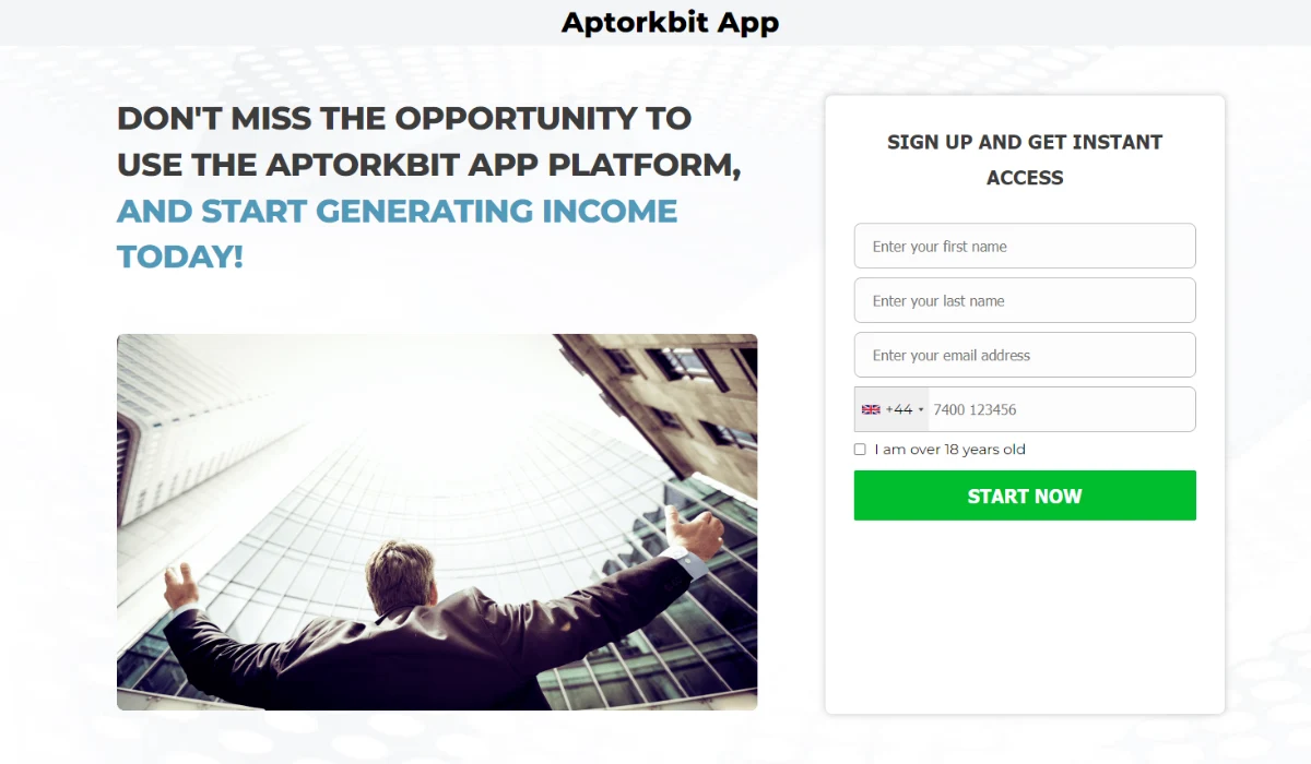 Aptorkbit App Trading Platform Website