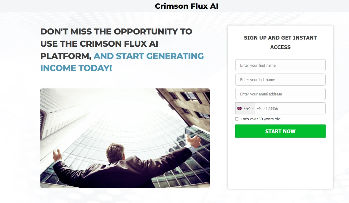 Crimson Flux AI Website