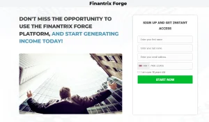 Finantrix Forge Trading Platform Website