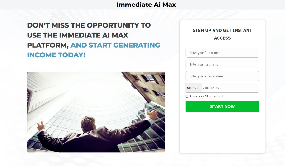 Immediate Ai Max Trading Platform Website