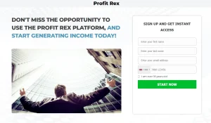 Profit Rex Trading Platform Website