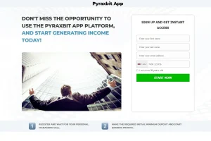 Pyraxbit App Crypto Trading Platform website