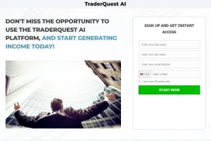 TraderQuest AI Crypto Trading Platform website