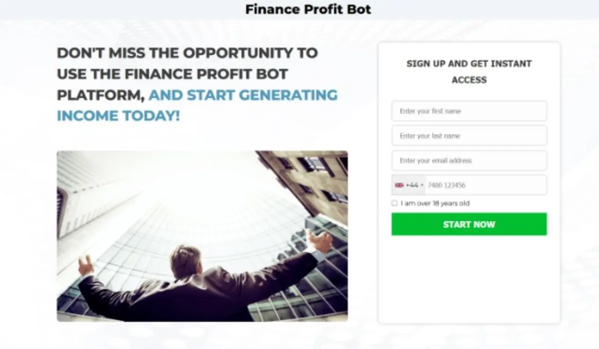 Finance Profit Bot Trading Platform Website