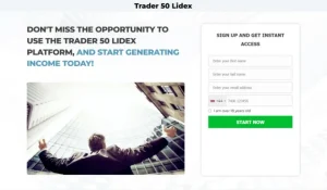 Trader 50 Lidex Trading Platform Website