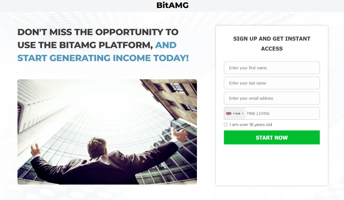 BitAMG Trading Platform Website