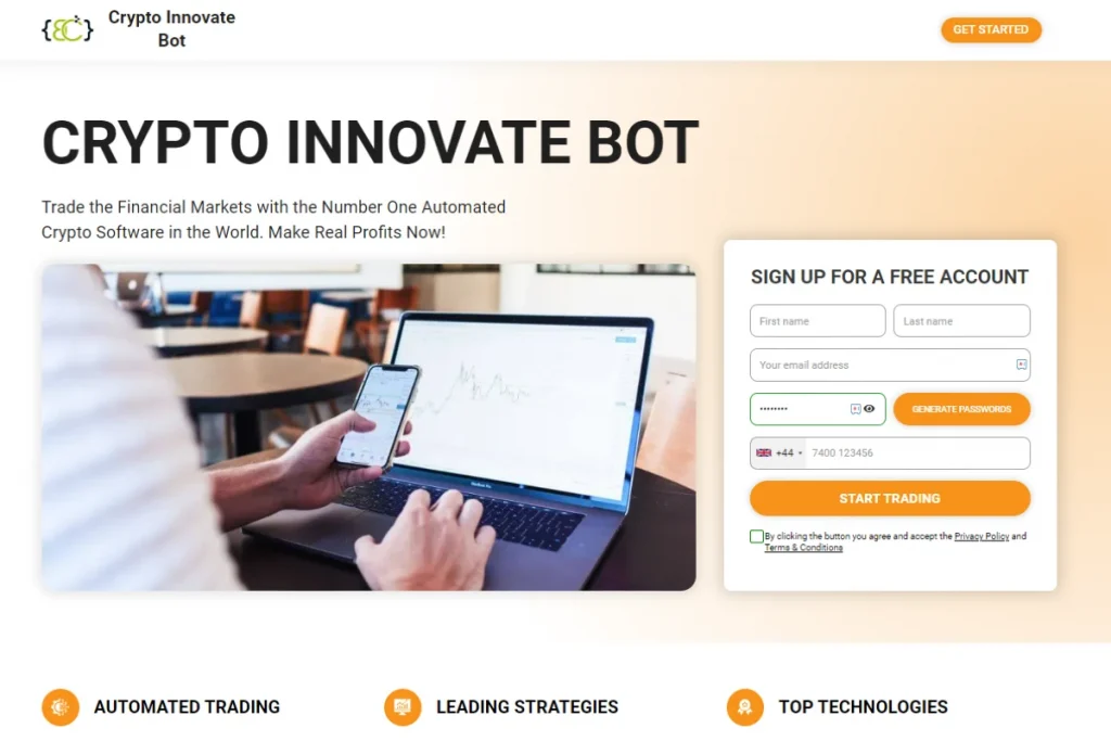 Crypto Innovate Bot official website